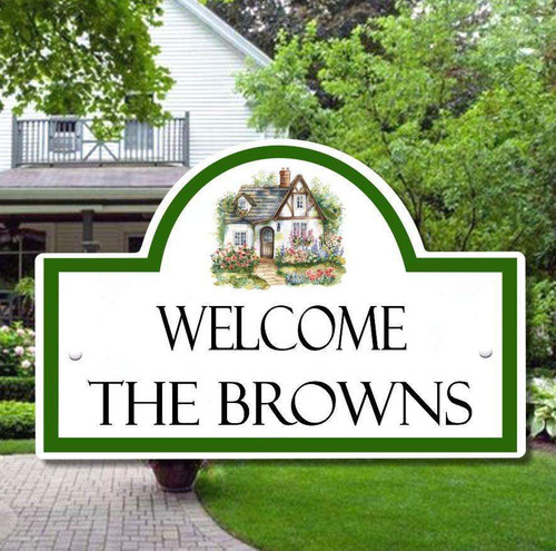 Newlywed Welcome and Name Plaque
