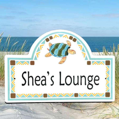 Mexican Sea Turtle Address House Plaque