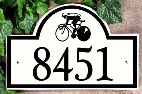 Bicycle Racer Address Plaque