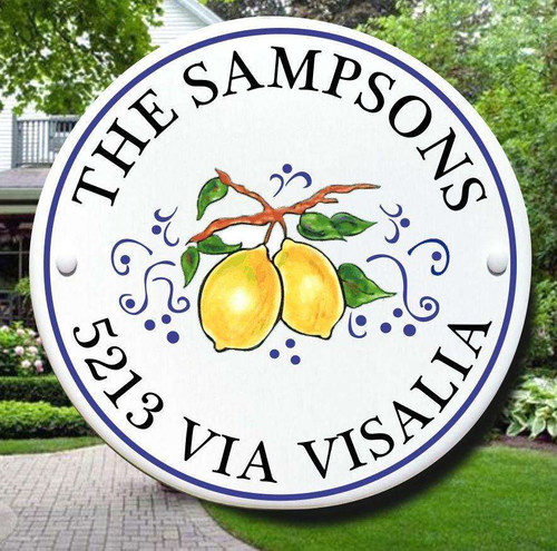 Lemons Address House Plaque