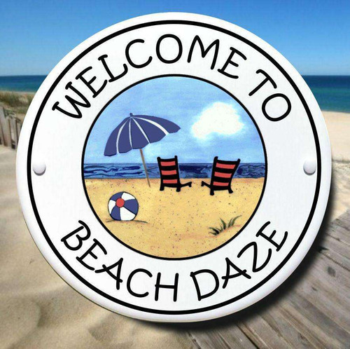 Beach Bungalow House Plaque