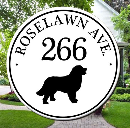 Ceramic Porcelain Address Plaques Dog Breed Address and House Number Plaque 