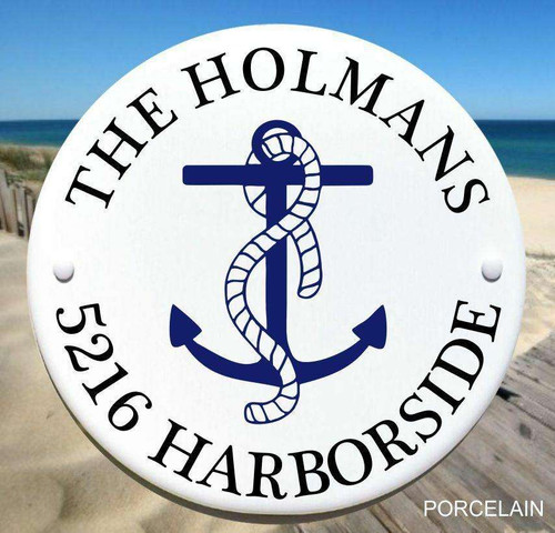 Nautical Ship Anchor House Plaque