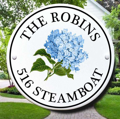Hydrangea Cottage House Sign