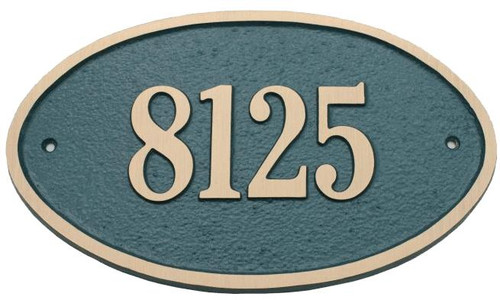 Brass Address Plaques Solid Brass Address Plaque - Large Oval