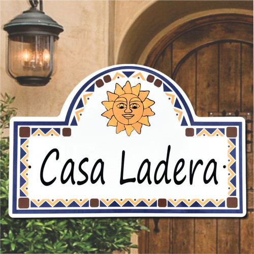Ceramic Porcelain Address Plaques Aztec Sun House Number Plaque Ceramic Porcelain Address Plaques Aztec Sun House Number Plaque