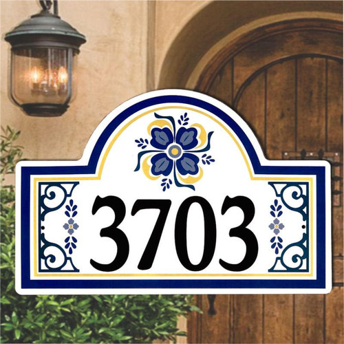 Ceramic Porcelain Address Plaques Spanish Style Address Plaque 