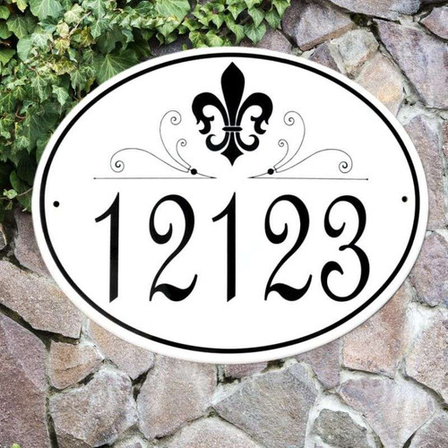 Fleur de lis Classic House Plaque