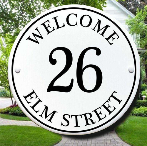 Ceramic House Number Plaque with Two Numbers