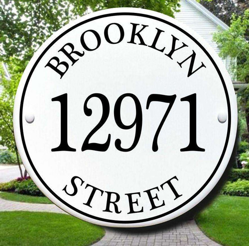 House Number Plaque with Five Numbers