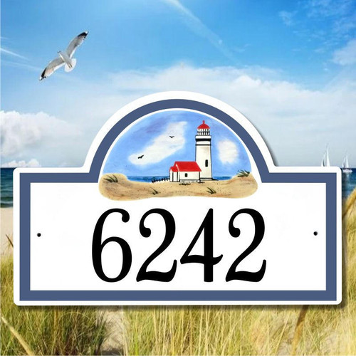 Ceramic Porcelain Address Plaques Lighthouse Address Plaques  