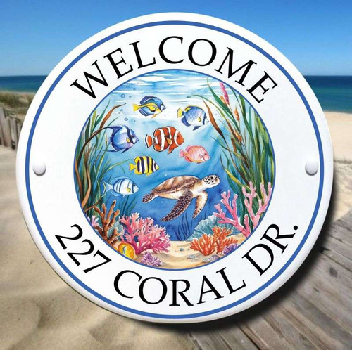 Tropical Fish Family Name House Plaque