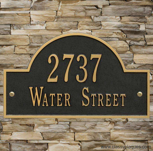 Address House Number Plaque - Arch Marker