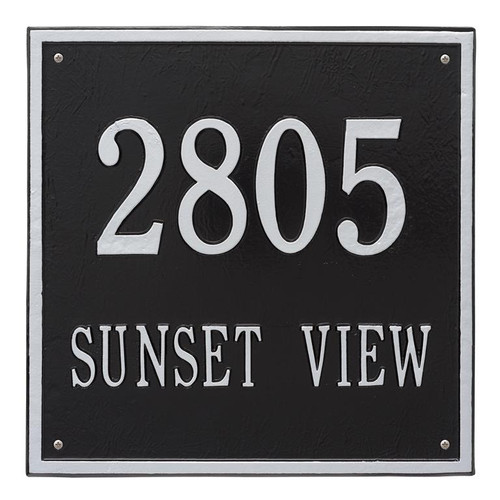 Whitehall Large Square Address Plaque