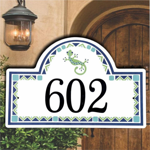 Ceramic Porcelain Address Plaques Gecko Address House Number Plaque