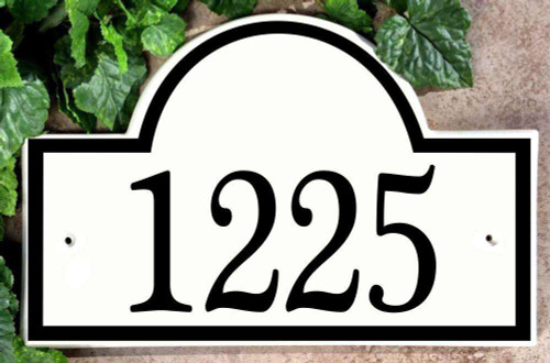 Ceramic Arch House Number Plaque