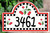 Cherry House Numbers Plaque - Decorative