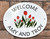 Tulip Flowers Oval Address Signs