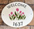 Tulip Flowers Oval Address Signs