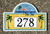 Ceramic Porcelain Address Plaques Beach Paradise Address Plaque - Ceramic