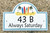 Surfboard House Number Address Plaque