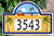 Ceramic Porcelain Address Plaques Beach Woody and Palms Address Marker