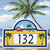 Beach Woody and Palms Address Marker