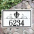 Rectangle House Number Plaque – Fleur de Lis