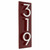 Montague Modern House Numbers Vertical Plaque - 4 Inch Floating Numbers 