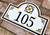 Mexican Yellow Flower Address Number Plaque