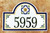 Mexican Yellow Flower Address Number Plaque