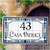 Ceramic Porcelain Address Plaques Spanish La Bella House Sign 