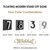 Whitehall  Floating Stand-Off 3 - Number Modern Horizontal House Sign 