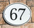 Oval House Number Plaque - Thin Border