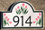 Tulip Flowers Address Sign House Plaque