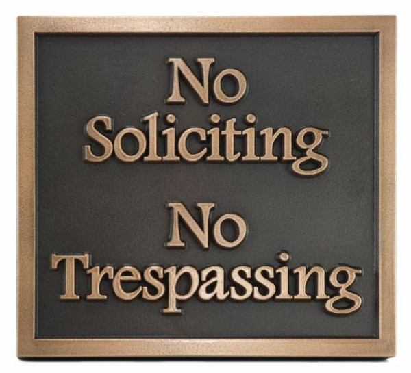 Large Address Plaques House Number Signs Classy Plaques   AlmostSquare NoSolicitingPlaque  15873.1519952262 