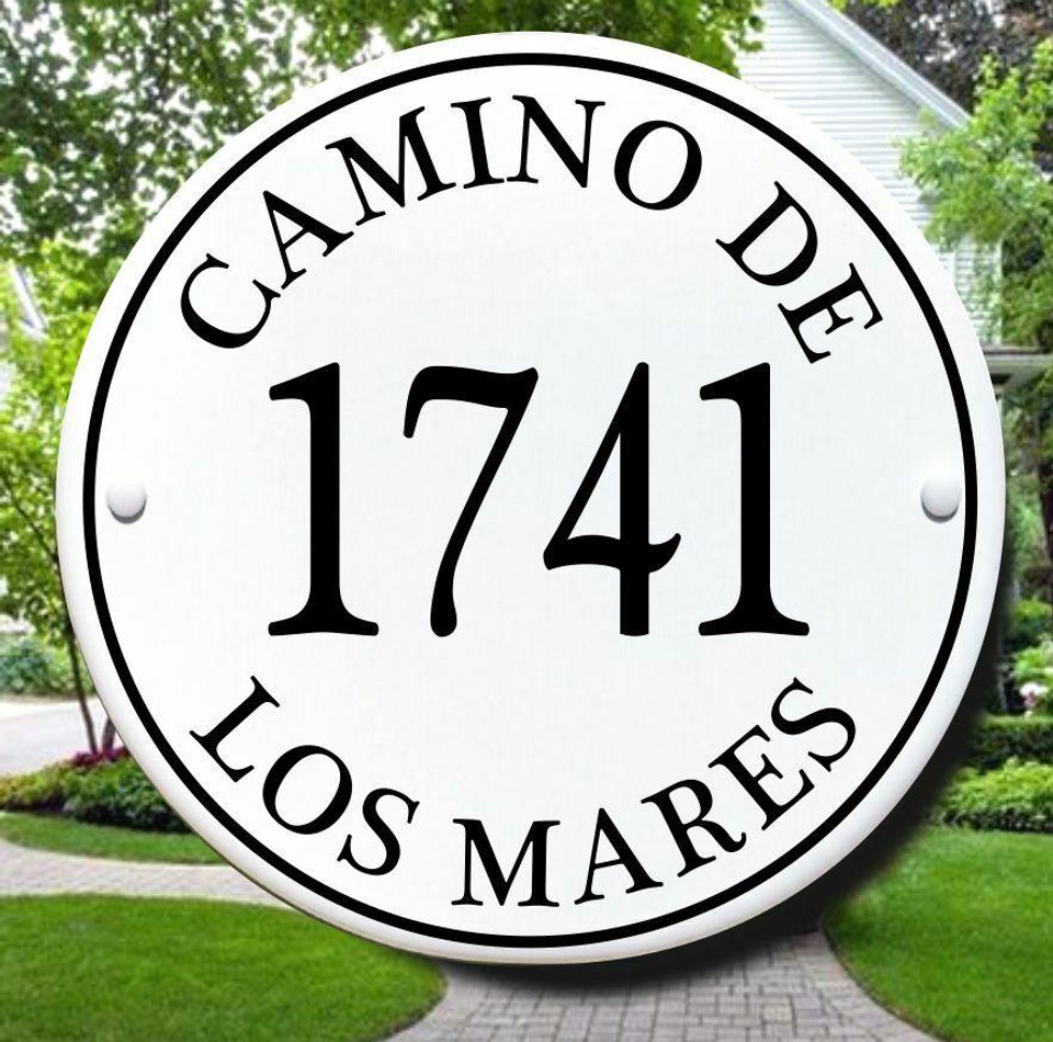 Shop By Shape Round Address Plaques House Numbers   Ceramic Porcelain Address Plaques House Number Plaque With Four Numbers  58792.1645295793 