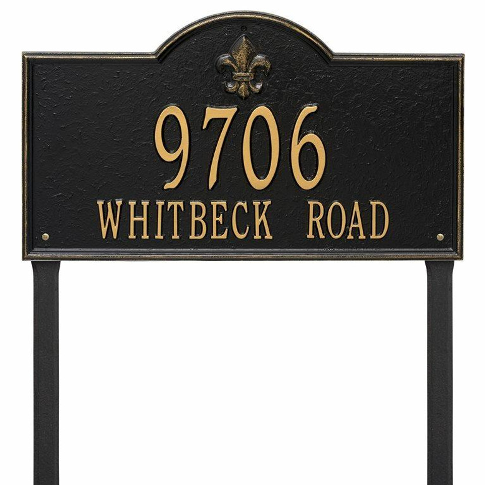 Decorative Address Plaque- Large Fleur-de-lis House Plaques