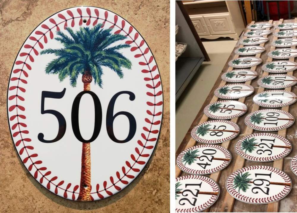 Resort Palm Tree Plaque for condos, resort, Airbnb, vacation home