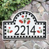 Cherry House Numbers Plaque - Decorative