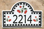 Cherry House Numbers Plaque - Decorative