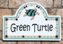 Mexican Sea Turtle Address House Plaque