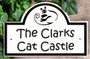 Ceramic House Number Plaque with Siamese Cat