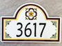Mexican Brown Flower Address House Plaques