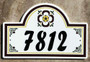 Mexican Brown Flower Address House Plaques