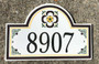 Mexican Brown Flower Address House Plaques