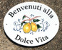 Address Plaque with Lemons of Italy