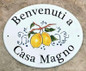 Address Plaque with Lemons of Italy