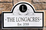 Monogram Family Name House Plaque
