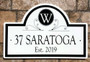 Monogram Family Name House Plaque